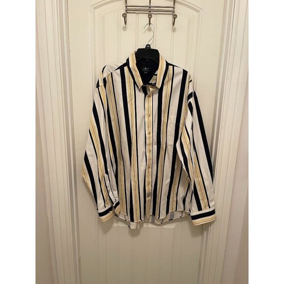Hunt‎ Club Collection Wrinkle-Free Striped Cotton Shirt Men's sz XXL - Picture 1 of 11